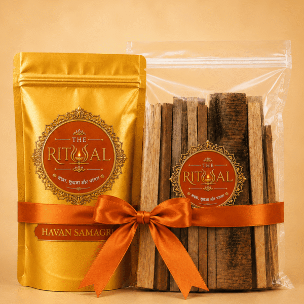The Rituual Premium Havan Samagri & Samidha (Mango Wood) Combo Pack | Complete Pooja & Havan Kit | Natural & Chemical-Free