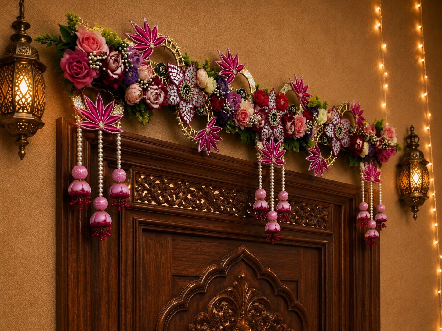 Premium Handmade Floral Bandhanwar Toran for Main Door Entrance | Traditional Door Hanging Decor - BW11 - Image 4