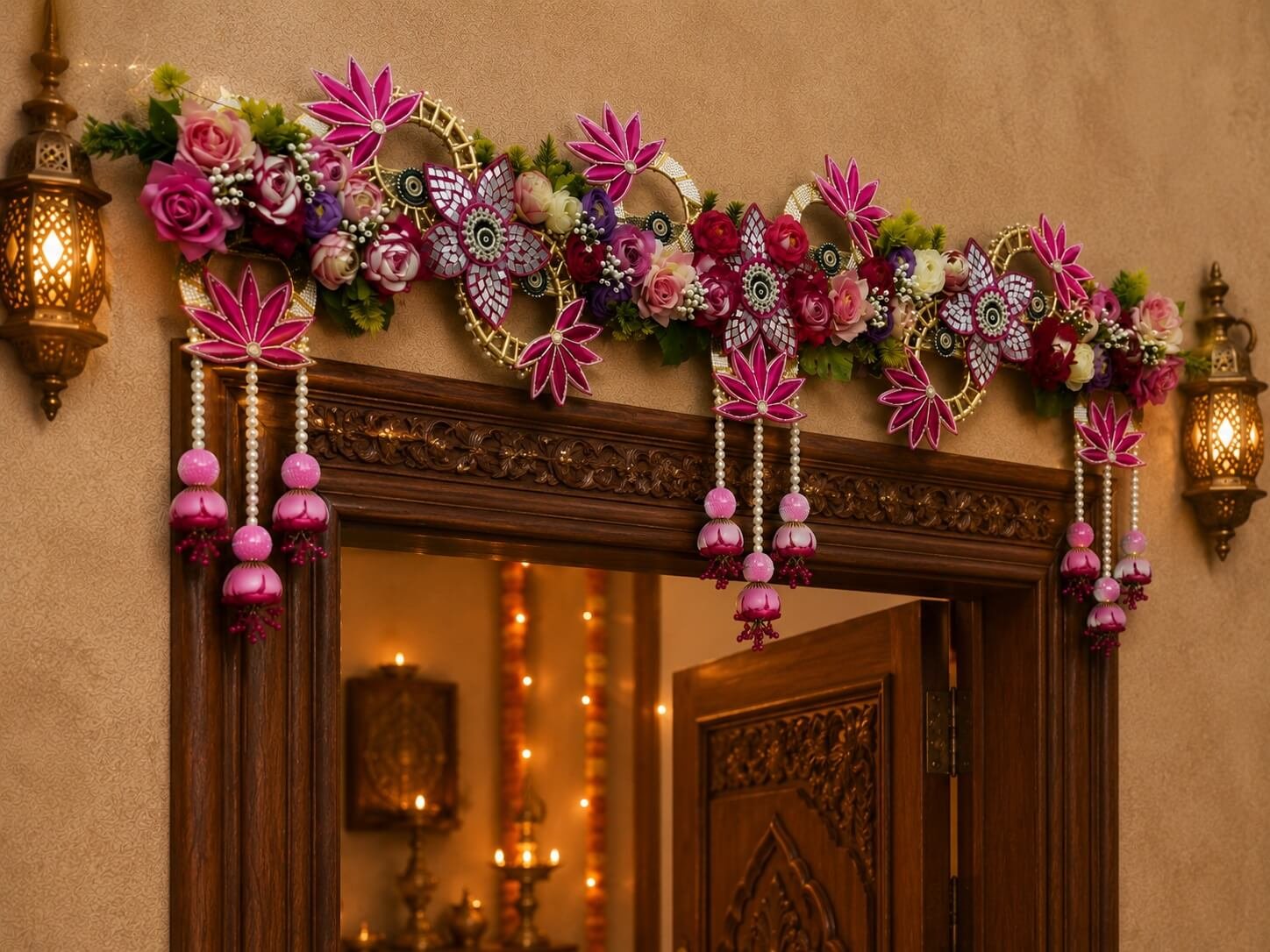 Premium Handmade Floral Bandhanwar Toran for Main Door Entrance | Traditional Door Hanging Decor - BW11 - Image 5