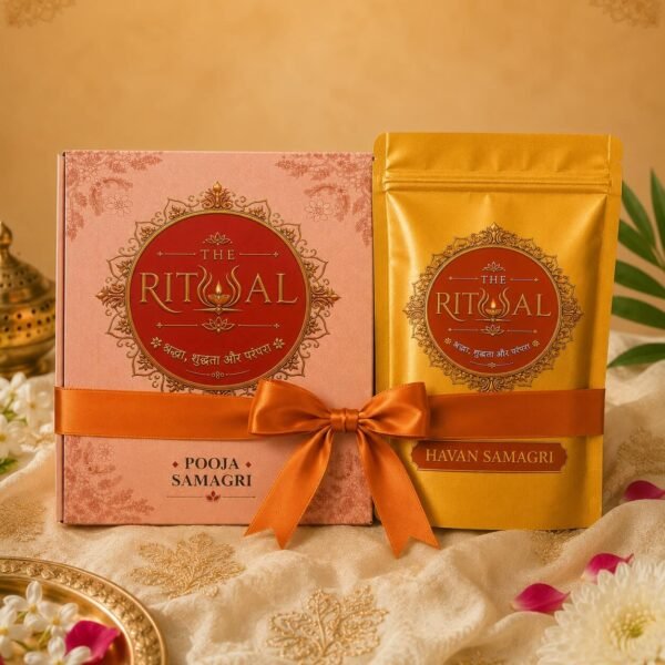 The Rituual Premium Pooja Kit & Havan Samagri Combo Kit | Complete Sacred Puja Essentials Gift Box for Home, Temple & Festivals