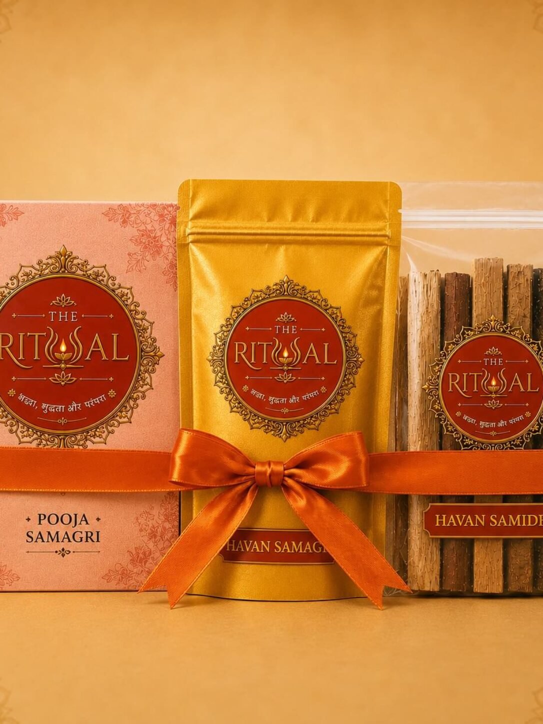 The Rituual Premium Pooja Kit, Havan Samagri & Havan Samidha (Mango woods) Combo Kit | Complete Puja & Hawan Essentials for Home, Temple & Festivals