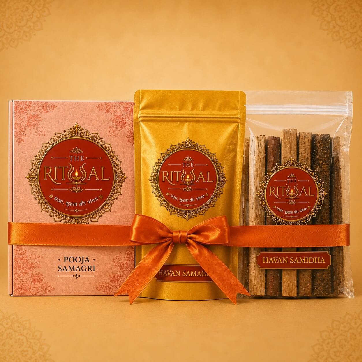 The Rituual Premium Pooja Kit, Havan Samagri & Havan Samidha (Mango woods) Combo Kit | Complete Puja & Hawan Essentials for Home, Temple & Festivals