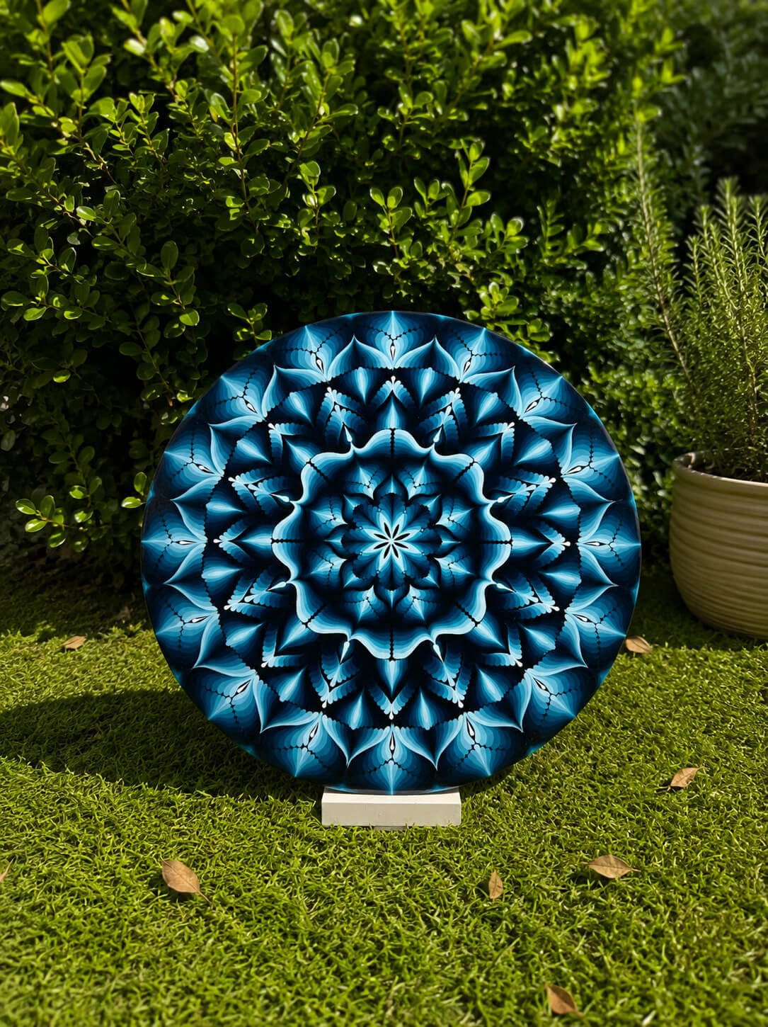 Nirvana #001 – Handcrafted Blue Mandala Wall Art | Premium Wall Décor