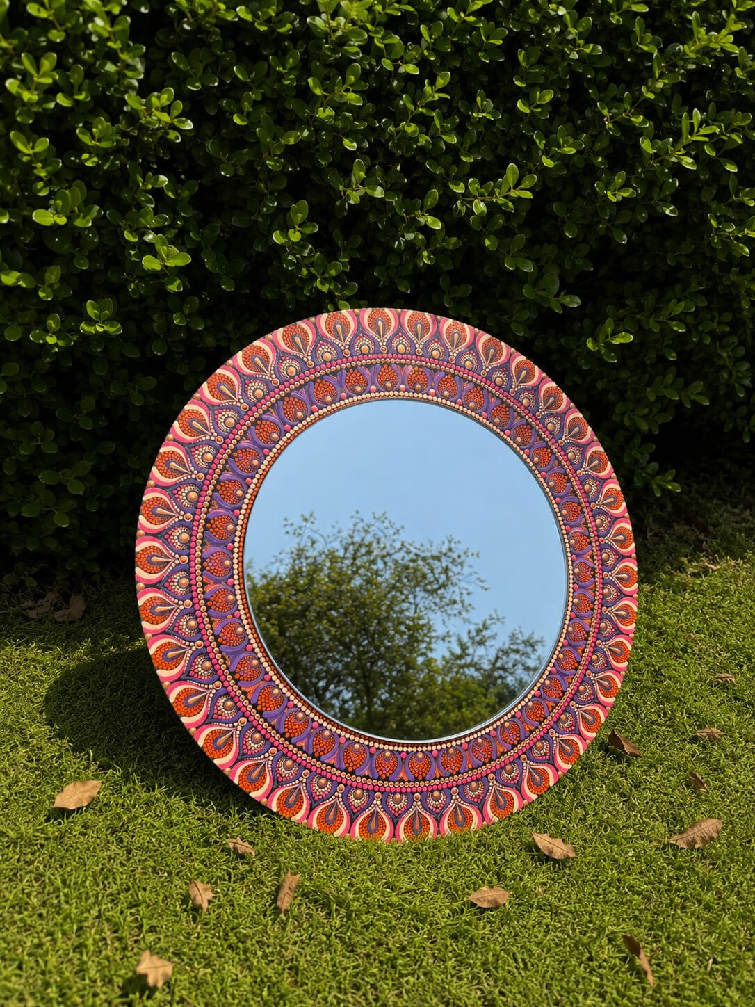 Meher #003 – Handcrafted Mandala Mirror Wall Art | Premium Wall Décor