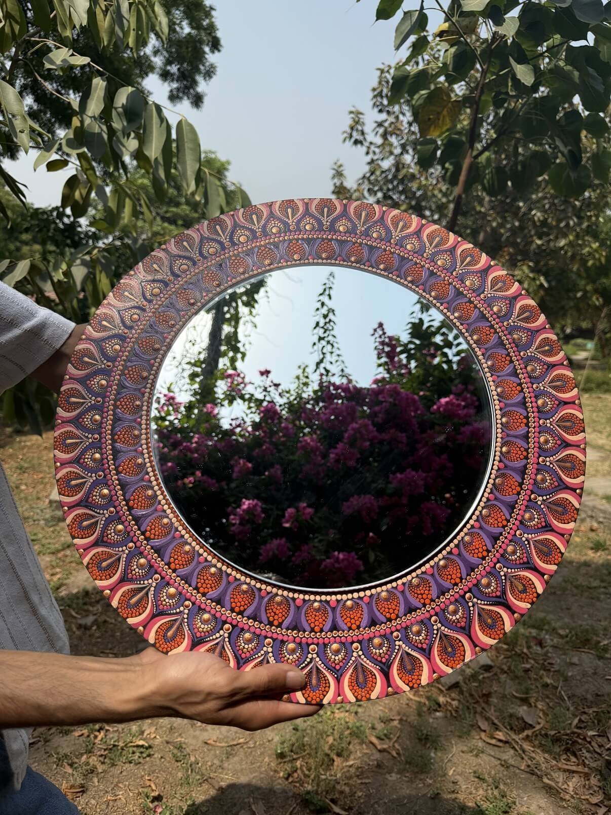 Meher #003 – Handcrafted Mandala Mirror Wall Art | Premium Wall Décor - Image 2
