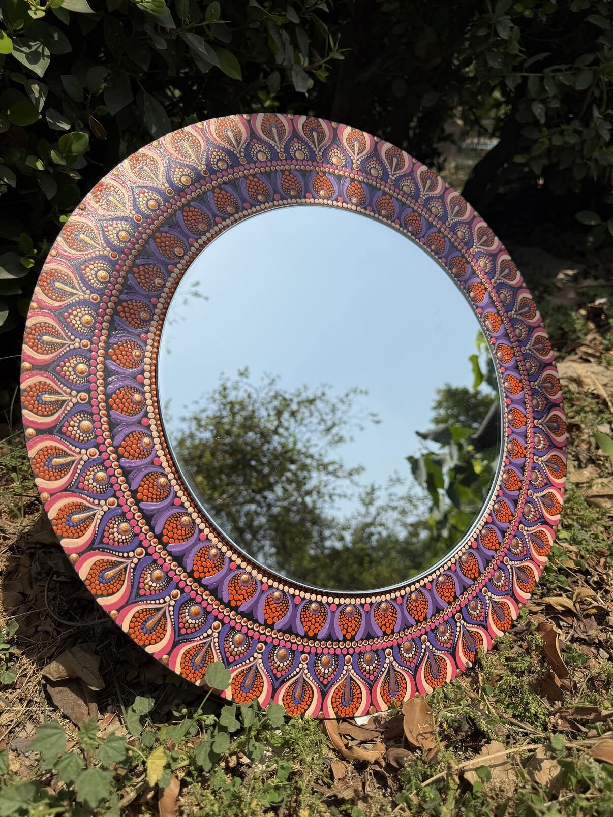 Meher #003 – Handcrafted Mandala Mirror Wall Art | Premium Wall Décor - Image 3