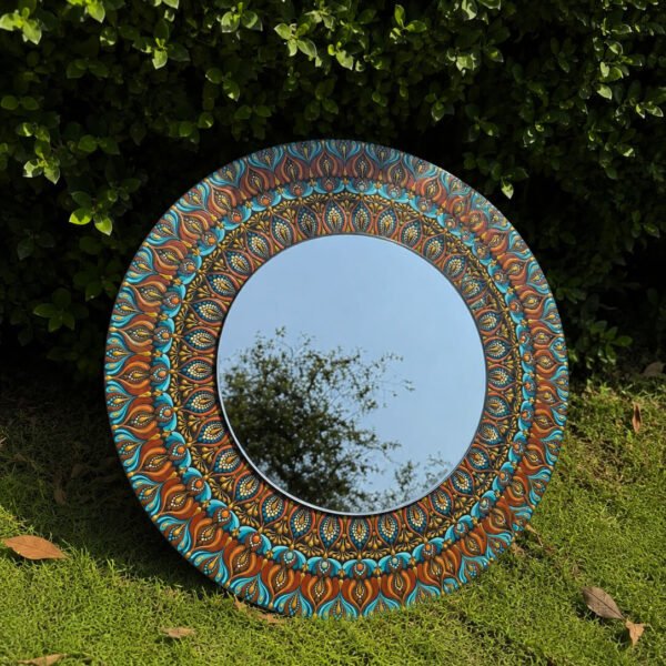 Ira #004 – Handcrafted Bohemian Mandala Mirror Wall Art | Premium Decorative Mirror