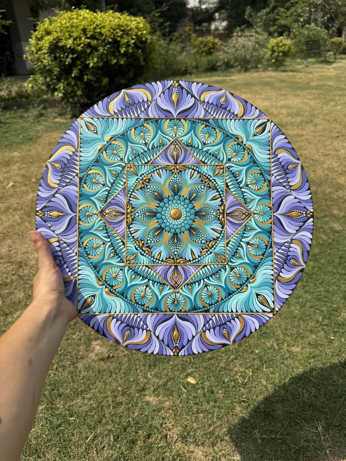 Meher #001 – Handcrafted Geometric Mandala Wall Art | Premium Decorative Wall Décor - Image 4