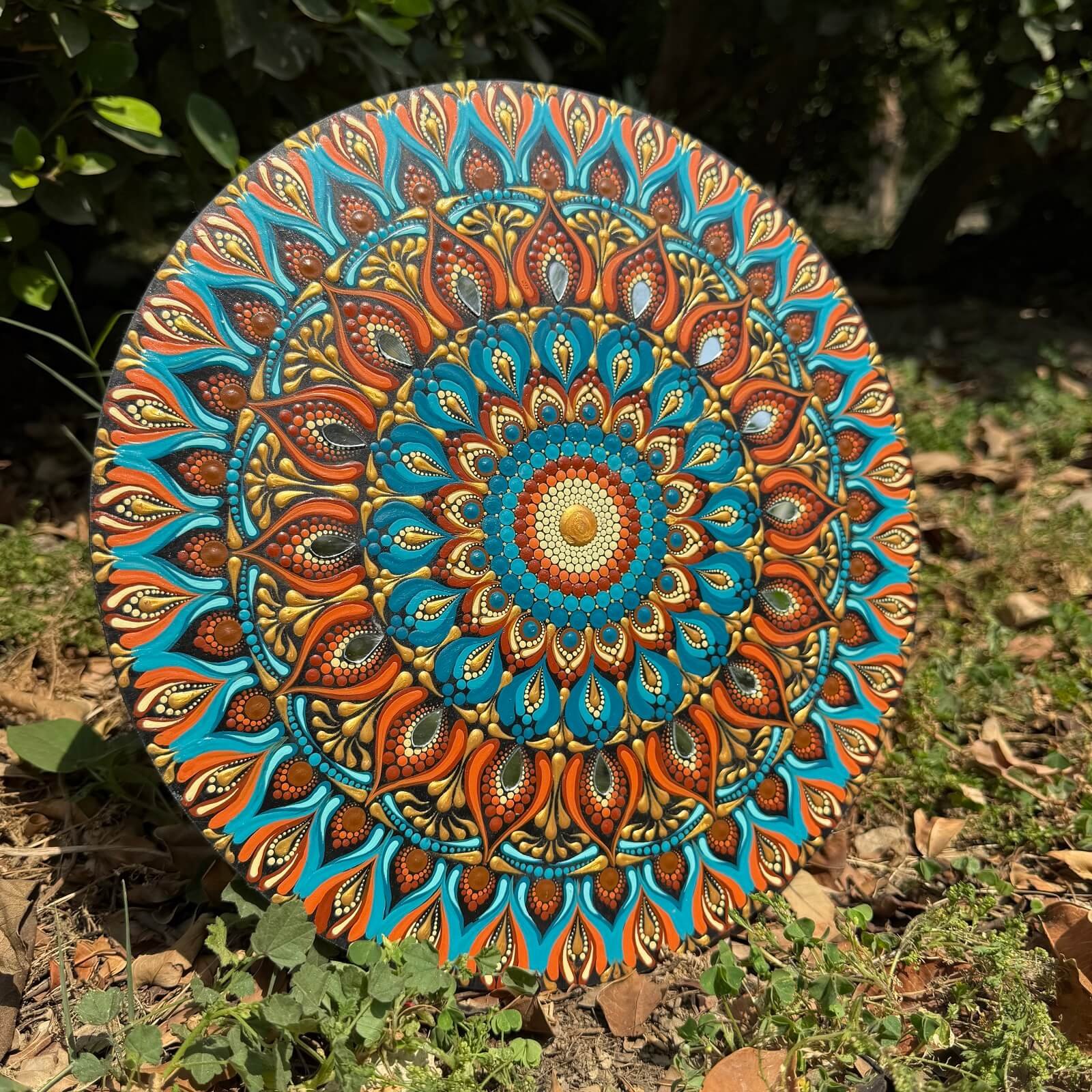 Ira #002 – Handcrafted Vibrant Mandala Wall Art | Premium Decorative Wall Décor - Image 3