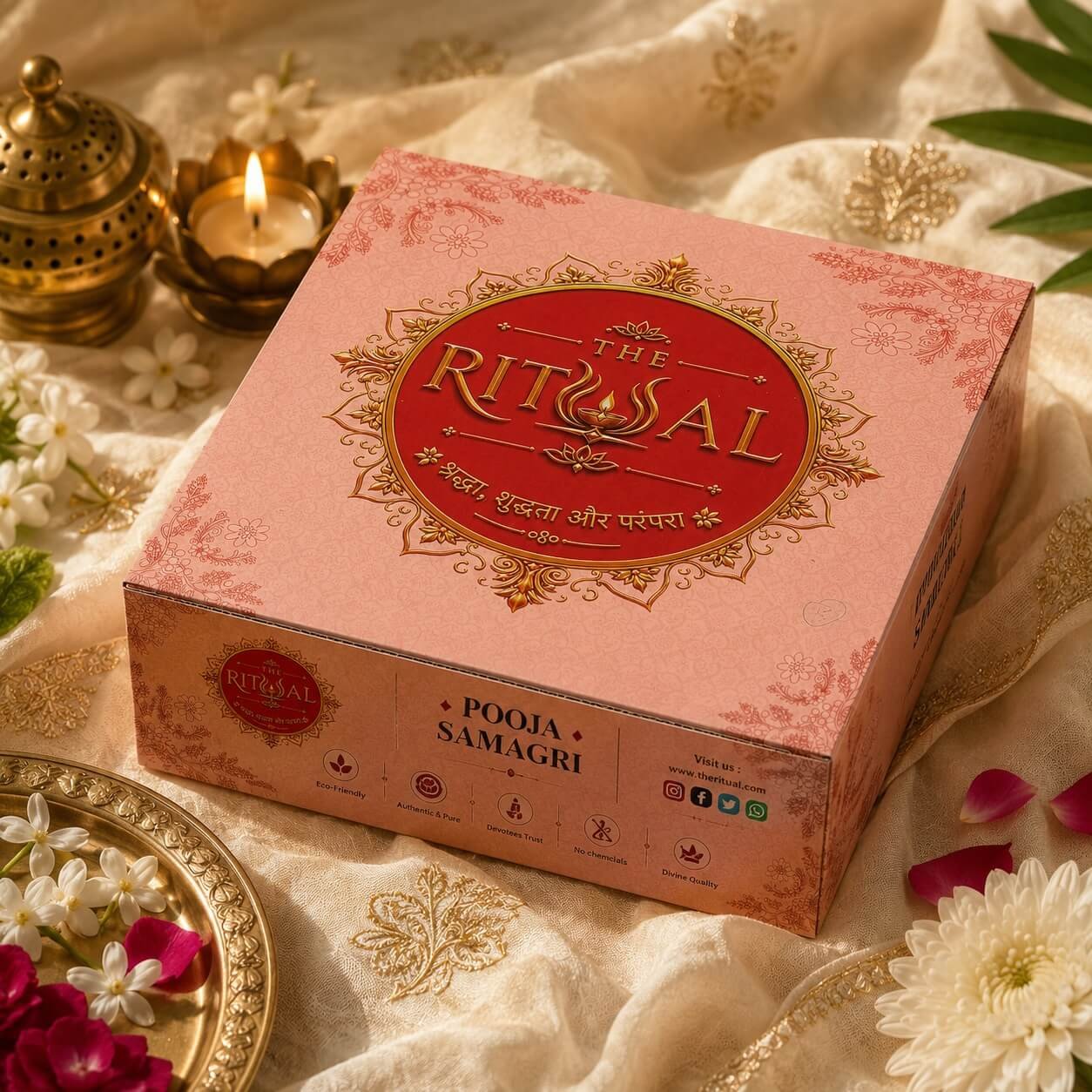The Rittual Premium Complete Pooja Samagri Kit – Traditional Hindu Puja Essentials Gift Box - Image 2