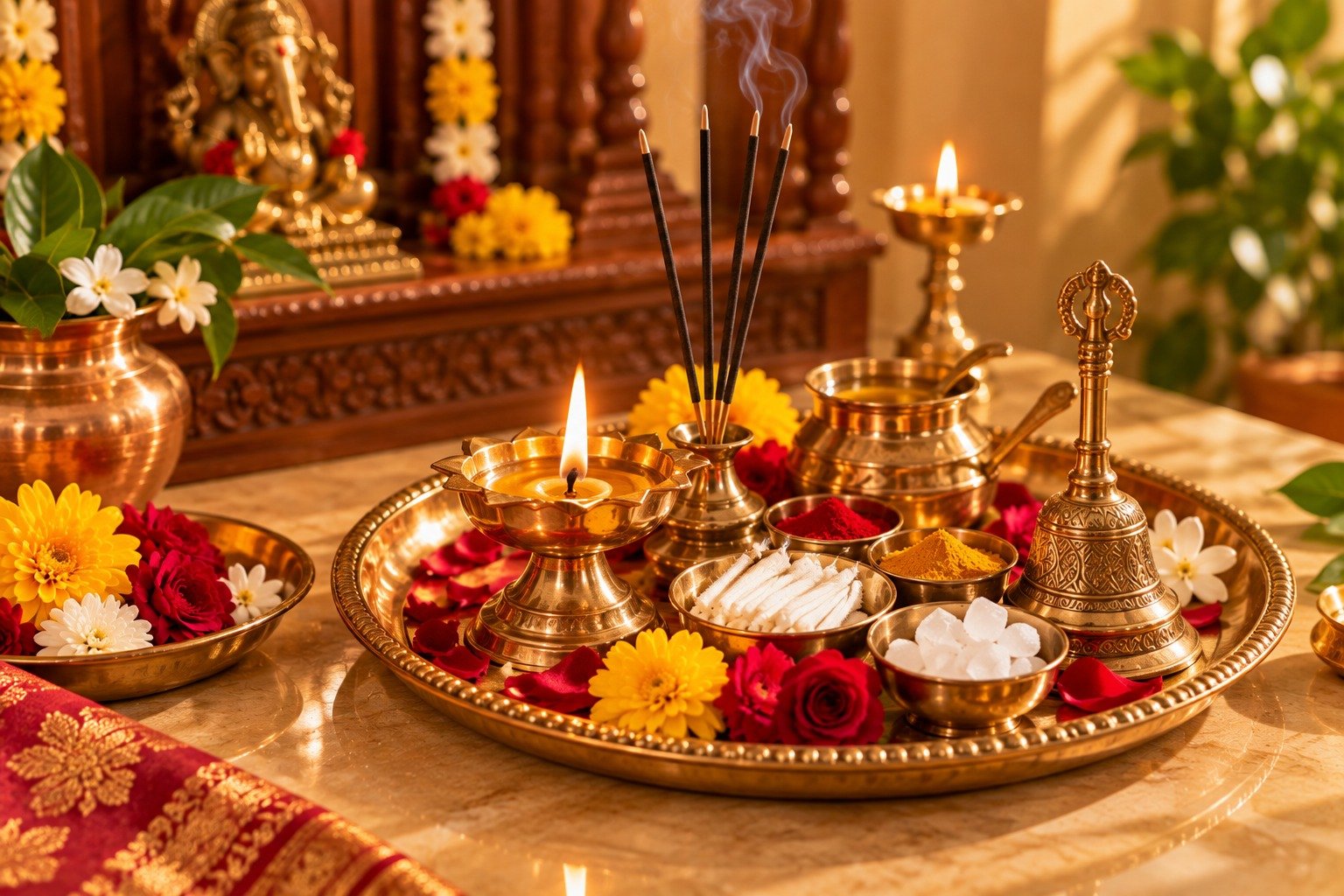 Arrange aarti items