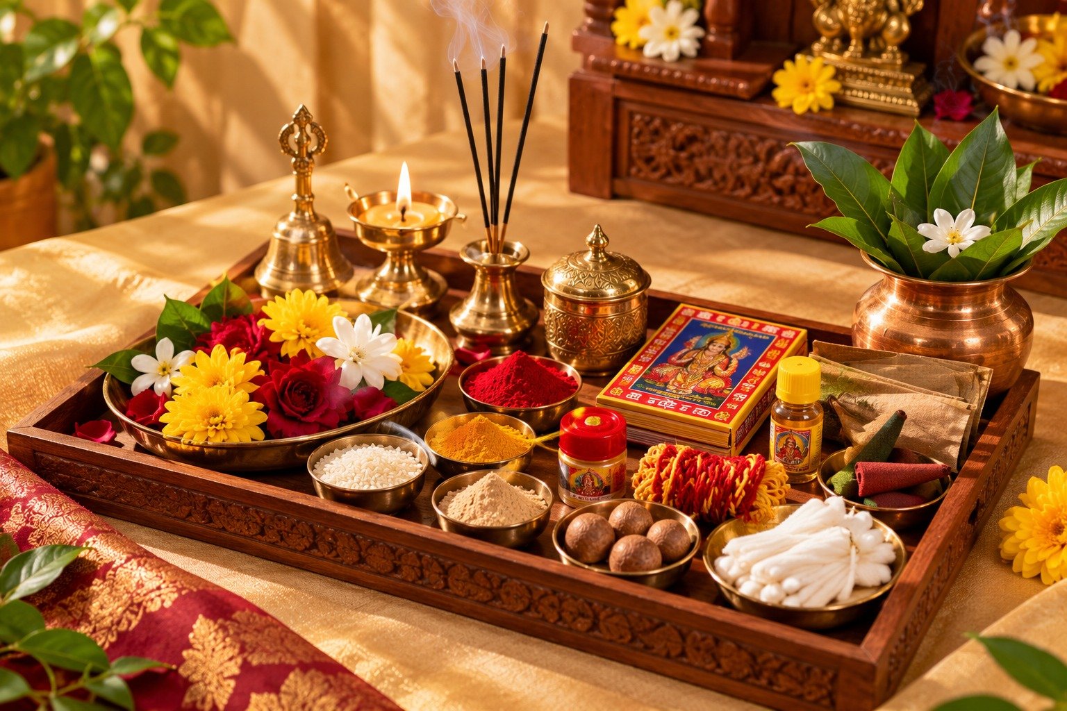 Arrange daily pooja items